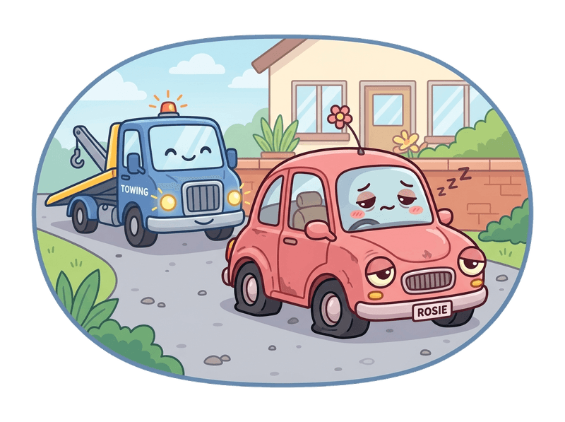 Illustration of non-runner collection service by Scrap Car SW6 Fulham